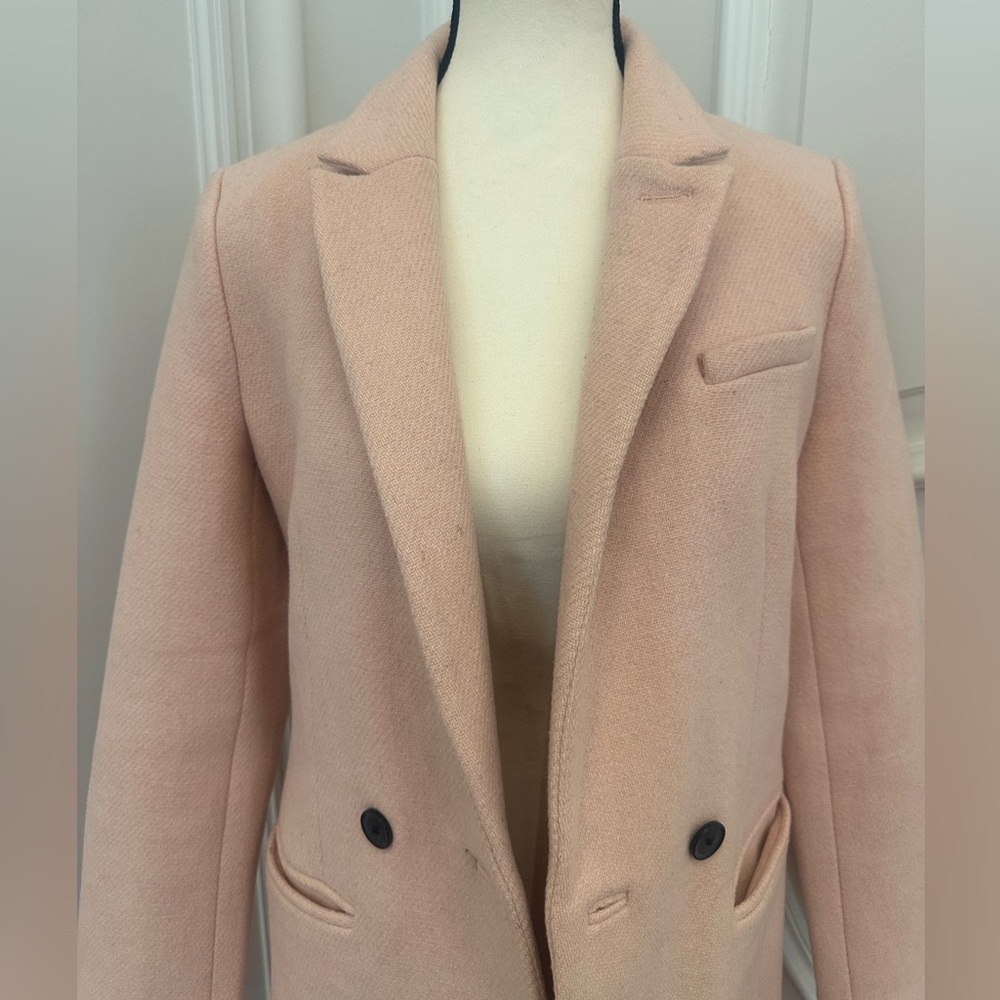 Banana Republic Blush Pink Double Breasted Wool Blend Coat (Size XS) - Picture 5 of 10